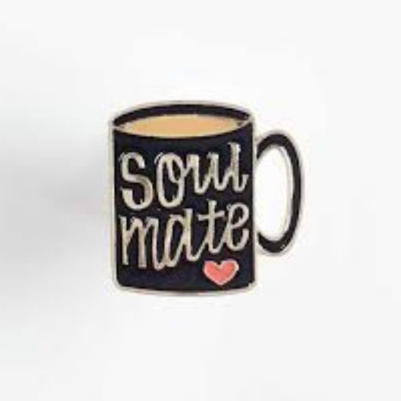 Jewelry - 5/$20 Soul Mate Coffee Cup Enamel Pin